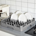 Aurelema 4 Pack Commercial Dishwasher Tray Rack, Peg Dish, Gray - Image 5