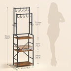 HOOBRO Tall Purse Organizer for Closet, 3-Tier Handbag Rack with 10 J-Hooks - Image 3