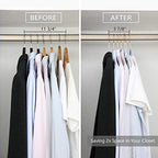 MIZGI Velvet Hangers 50 Pack Non Slip Heavy Duty Light Blue Rose Gold Hooks - Image 5