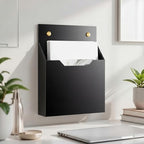 Feifeiya 1 Pcs Black Acrylic File Holder Wall Mount, 12.6"x9.5"x2.4" - Image 5