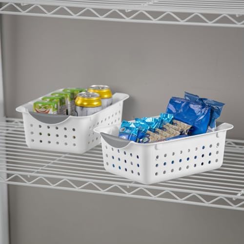 Sterilite Small Ultra Basket Plastic Storage Organizer Bin, White, 36-Pack - Image 6