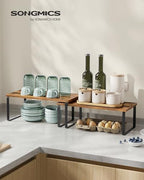 SONGMICS Cabinet Organizer Shelf, Set of 4 Spice Rack, Kitchen Storage - Image 2