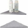 WELLUP Corner Shower Shelf Brushed Nickel 2 Pack,10" Shelf for Tiled Wall by WELLUP
