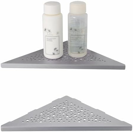 WELLUP Corner Shower Shelf Brushed Nickel 2 Pack,10" Shelf for Tiled Wall by WELLUP