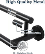 Alise Double Towel Bar Black,32 Inch Towel Racks for Bathroom Wall Mounted - Image 6