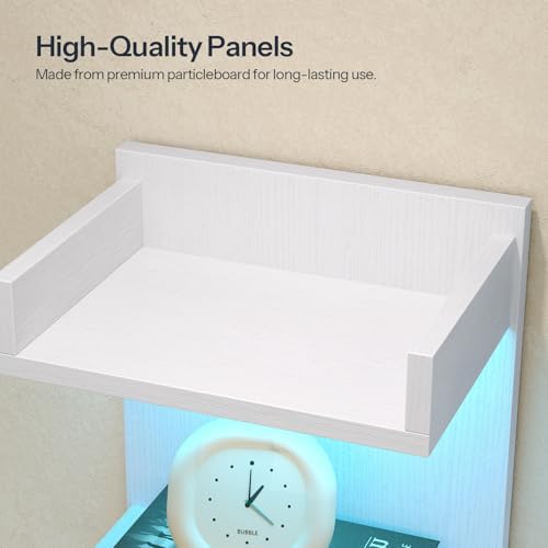 HOOBRO Floating Wall Shelves with LED Lights, Floating Shelf Wall Mounted - Image 6