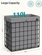 SONGMICS Laundry Hamper, Collapsible, 29 Gal. (110L) - Image 5