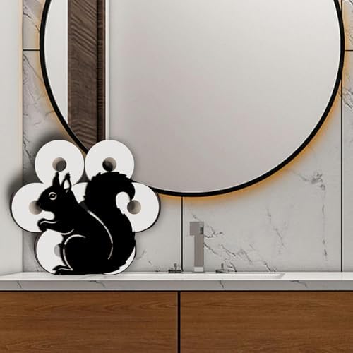 Squirrel Toilet Paper Holder Wall Mount/Stand for Extra 8 Rolls - Image 6