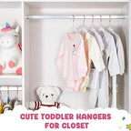 HOUSE DAY Velvet Baby Hangers for Closet, Kids Hangers Velvet 60 Pack - Image 5