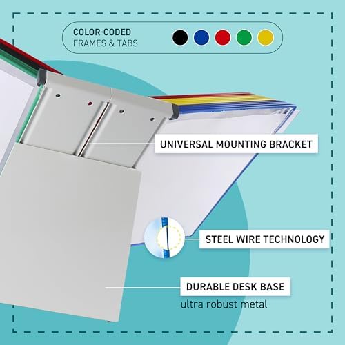 Tarifold Desktop Reference Display System, 20 Pockets, Expandable, Assorted - Image 3