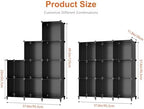 HOMIDEC Closet Organizers and Storage, 9 Cube Storage Organizer, Black - Image 5