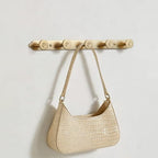 Coat Rack Wall Mounted,Champagne Bronze Zinc Alloy with 5 Hooks - Image 4