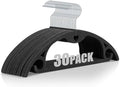 Velvet Hangers Felt Clothes Hangers 30 Pack Black/18 XL by IEOKE