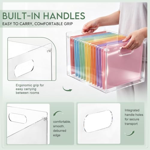 Novabright 1 Pack Acrylic File Organizer, Legal, 14.17"L x 12.2"W x 10.24"H - Image 3
