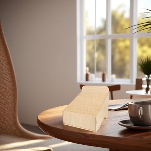 Wooden Desk Organizer Box with Multi Compartment Design for Large Capacity Sorting of Mail, Invoices, and Receipts, Versatile Placement for Home or Store, Simple and Elegant Rustic - Image 4