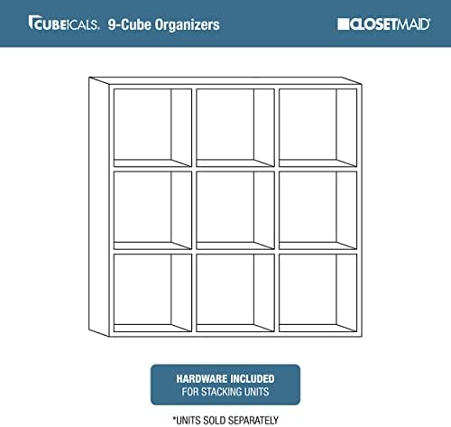 ClosetMaid Cubeicals 9 Cube Storage Shelf Organizer Bookshelf, Square Shape, Easy Assembly - Birch Wood Finish - Image 5