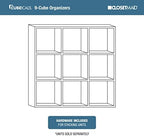 ClosetMaid Cubeicals 9 Cube Storage Shelf Organizer Bookshelf, Square Shape, Easy Assembly - Birch Wood Finish - Image 5