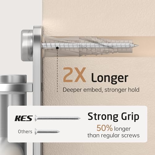 KES Extra Long Swivel Towel Bar 19.5" 4-Arm, Swing Out Towel Rack - Image 4