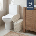 Coeusy Toilet Paper Basket with Lid, Wicker Basket for Bathroom Organizer - Image 2