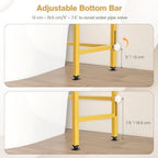 GIANTEX Over The Toilet Storage Shelf, 3-Tier Freestanding Space Saver Above Toilet with 4 Hooks, Adjustable Bottom Bar, Over Toilet Bathroom Organizer for Restroom, Laundry, Easy Assembly - Image 6
