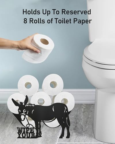 Donkey Toilet Paper Holder Stand, Decorative Toilet Paper Storage - Image 2