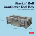 18" Camp & Trail Gear Organizer, Heavy-Duty Cantilever Storage Box - Image 2