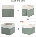 FinishingBo 13x13x13 Storage Cube Bins 4 Pack, Cube Shelf Baskets - Image 5