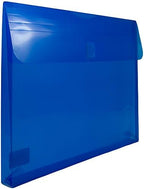 JAM PAPER Plastic Expansion Envelopes with Hook & Loop Closure - Letter Booklet - 9 3/4 x 13 with 1 Inch Expansion - Blue - 12/Pack - Image 3
