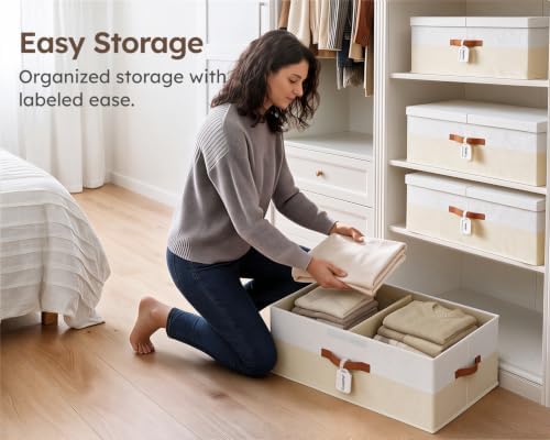 Homsorout Extra Large Storage Bins - Blanket Fabric Storage Boxes with Lids - Image 6
