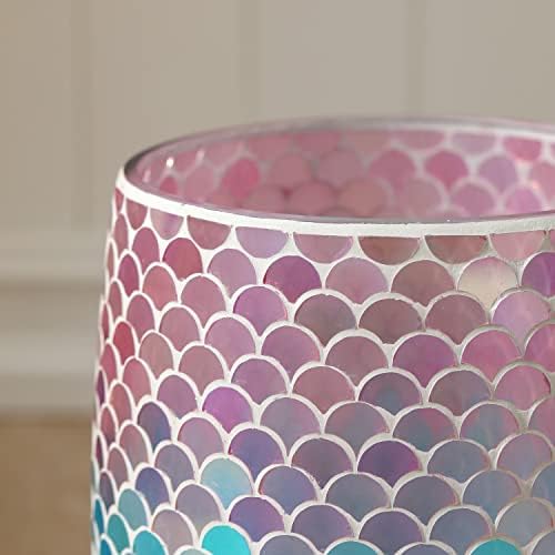 Bathroom Wastebasket - Glass Decorative Trash Can (Mermaid)… - Image 3