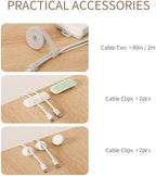 Cable Management Box, Wood Extension Cord Organizer, Handmade Power Strip Box for TV Computer Wire USB Hub System, Surge Protector Cord Hider Box on Desk or Floor (Medium) - Image 6