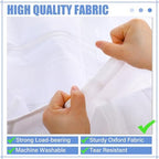 Windyun 2 Pcs 40 Pocket Over the Door Shoe Organizer, White - Image 6