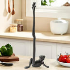 Black Cast Iron Paper Towel Holder Countertop, Frog Leg Toilet Paper Holder Stand, Stable & Durable, Cute Funny Animal Rustic Decor Paper Roll Holder for Bathroom & Kitchen - Image 6