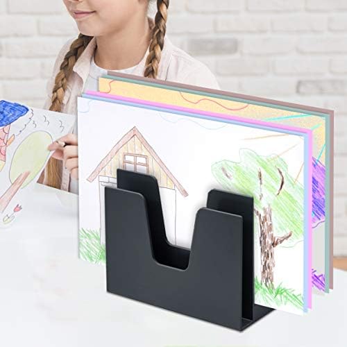 Acrimet 5 Section Incline File Sorter Organizer, Desktop Mail Holder, Black - Image 4