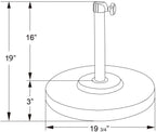 California Umbrella 50 lbs. Round Concrete Weighted Powdercoated Steel Umbrella Base, Black Frame, One Size , CFMT160-Black - Image 5