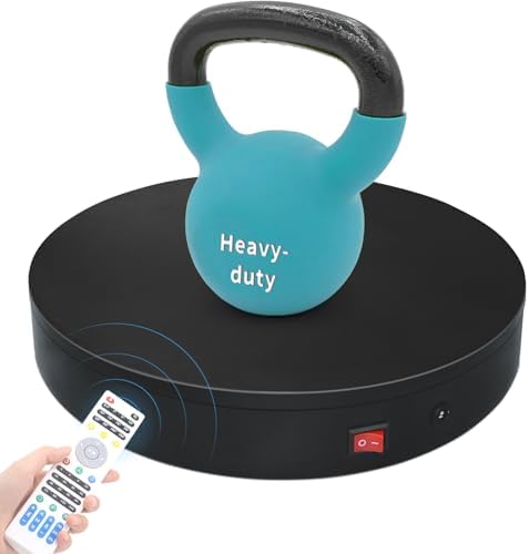7.9In Remote Motorized Electric Turntable Rotating Display Stand Spinning Rotating Platform 360 Photography Turntable lazy susan base giratoria para for Photography,Display (Load Range:40~100lbs) by ComXim