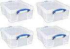 Really Useful Box 17L Plastic Storage Bins, 4 Pack by ReallyUsefulBox