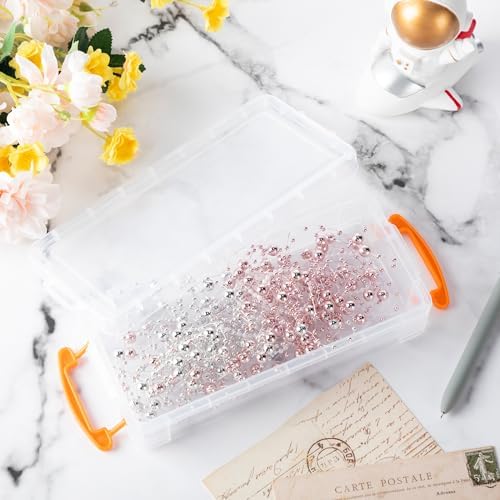 Gueevin 24 Pcs Pencil Box Clear Plastic Pencil Case, Orange - Image 4