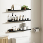 upsimples Floating Shelves for Wall Decor and Storage, Black, 6Pcs 23.6'' - Image 5