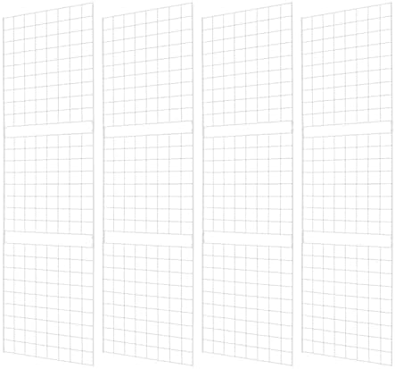 Grid Wall Commercial Grade Gridwall Panels – Heavy Duty Grid Panel for Any Retail Display Wall Grid 2' Width x 7' Height, White (Pack of 4) Easily Portable by 7RiversART