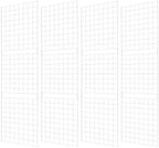 Grid Wall Commercial Grade Gridwall Panels – Heavy Duty Grid Panel for Any Retail Display Wall Grid 2' Width x 7' Height, White (Pack of 4) Easily Portable by 7RiversART