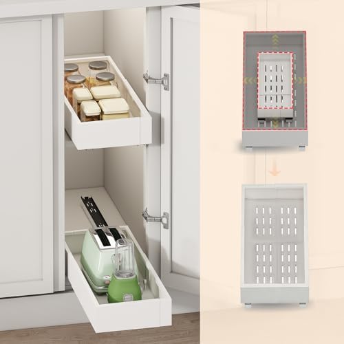 Fokyfok 2Pc Pull out Cabinet Organizer,7"-11"W,17"-24"D,Expandable by Fokyfok