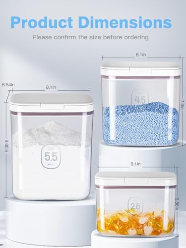 LivLab Mker 5.5L/12Lbs Laundry Powder Detergent Container with Lid - Image 5