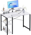 Pamray 33.5 Inch Small Computer Desk with Monitor Stand and Shelves by PAMRAY
