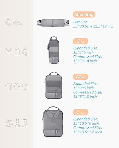 BAGSMART Compression Packing Cubes for Travel Essentials - Image 2