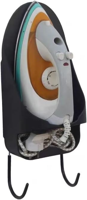 Coat Hooks,Coat Hanger Hooks, Ironing Boards Hanger Wall Mount Ironing Board Easily Mount Against Wall Door Room Ironing Board Hanger Hotel Electric Iron Storage Combination(Black) - Image 3