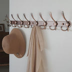 Dseap Coat Rack Wall Mount - 29.5” Long 8-Tri-Hooks Heavy Duty Coat Hanger Rail Wall Hooks for Hanging Coats Hats Clothing Clothes Purse Mudroom Entryway, Pack of 2 - Image 4