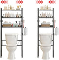 Over the Toilet Storage Shelf 3-Tier Adjustable Bathroom Organizers and Storage Shelves Bathroom Rack Above Toilet Storage with Paper Holder and 4 Hooks Space Saver Storage for Laundry by Unknown