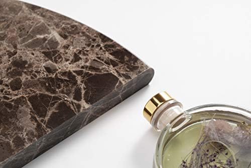 Genuine Marble Corner Shelf for Bathroom Shower Wall, 9"X9"X5/8", Both Sides Polished (EDMT9SHE - Emperador Dark) - Image 3