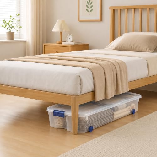 66 Qt Plastic Under-Bed Storage Bin with Wheeled&Lid for Home and Closets - Image 7